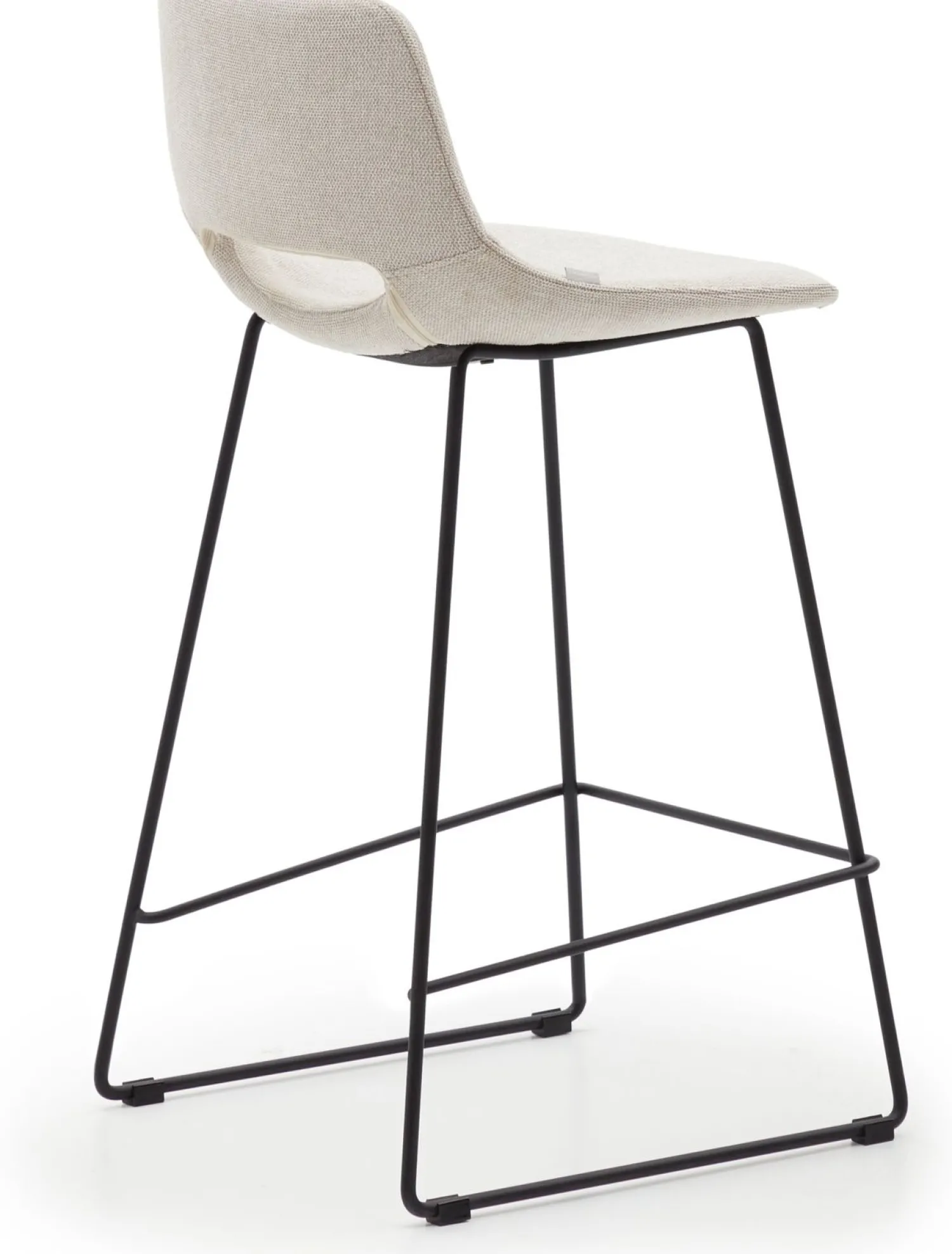 Stoffen Barkrukken-Kave Home Zahara Laag Barstoel Beige