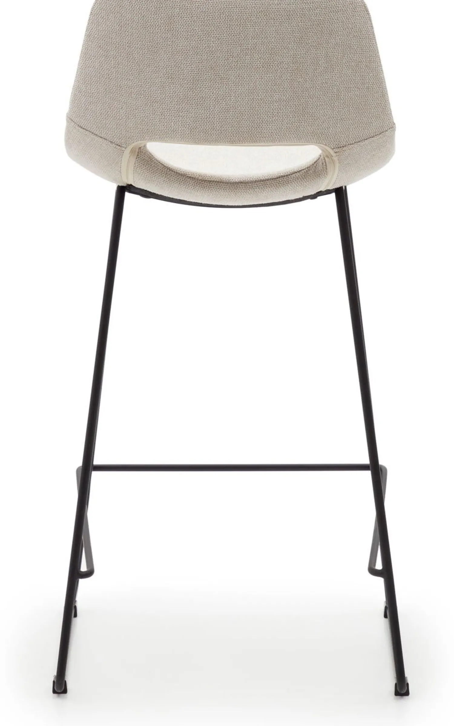 Stoffen Barkrukken-Kave Home Zahara Laag Barstoel Beige