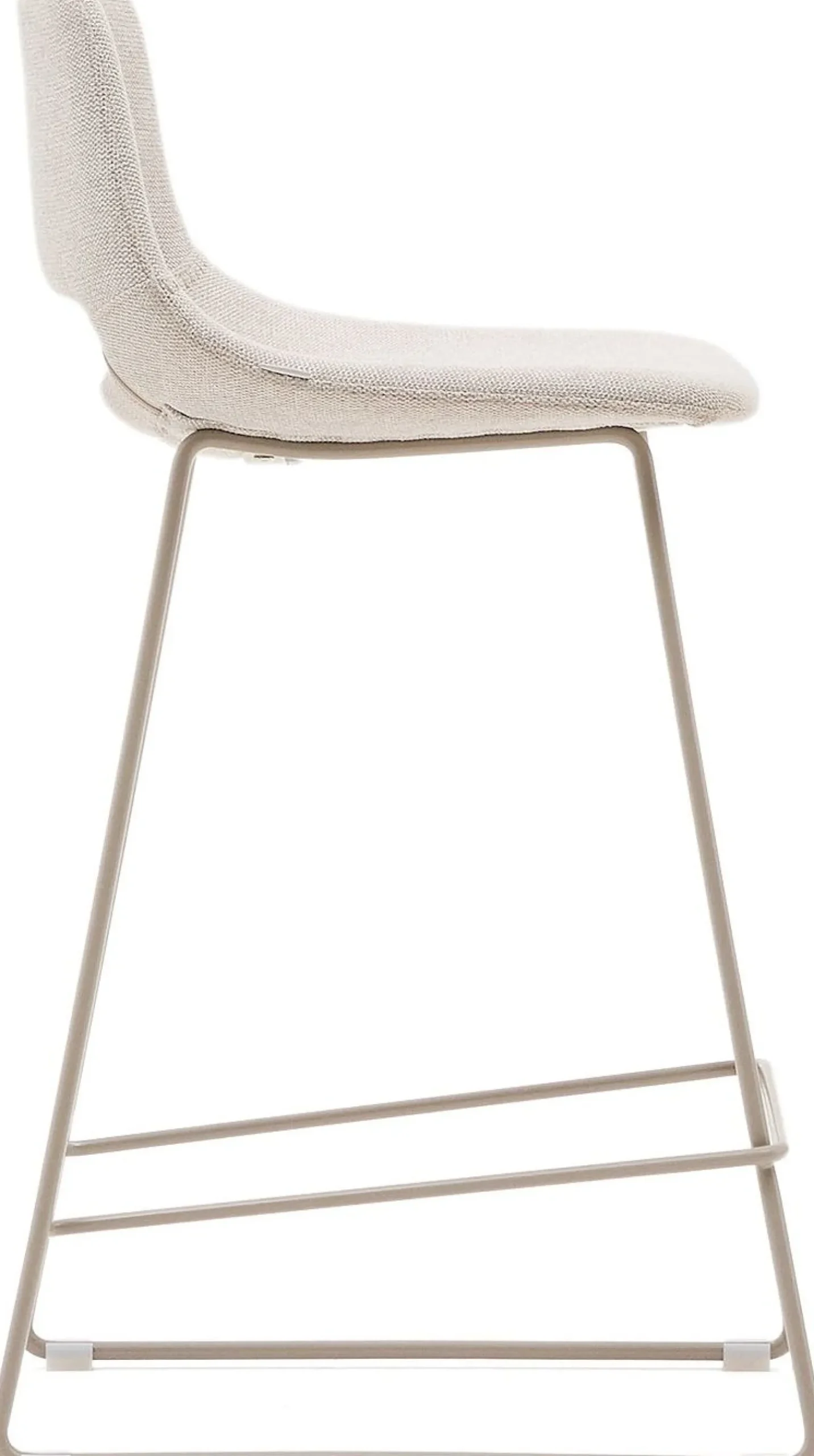 Stoffen Barkrukken-Kave Home Zahara Laag Barstoel Creme