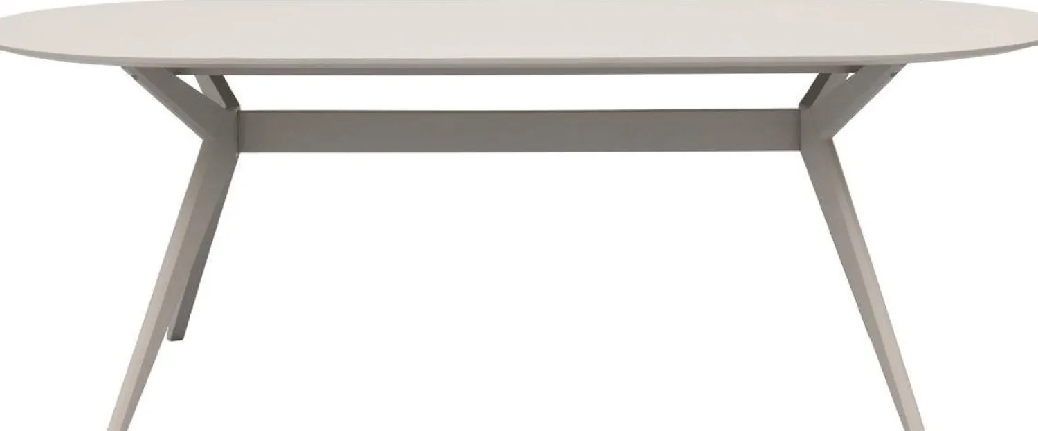 Ovale Eettafels-Trendhopper Zeme Eettafel Off White