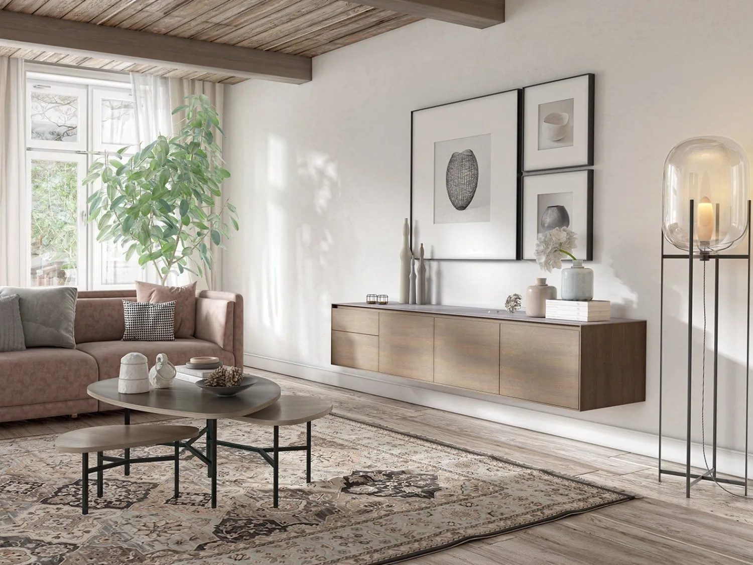 Tv-Meubels-Crest Zen Tv-meubel Naturel
