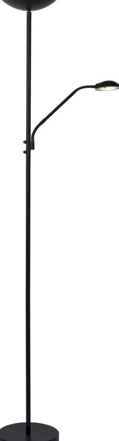 Moderne Vloerlampen|Vloerlampen-Lucide Zenith Vloerlamp Zwart