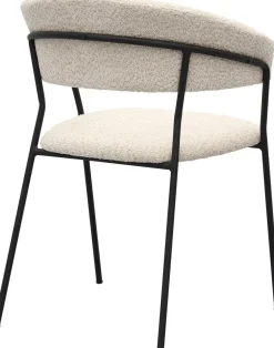 Eetkamerstoelen Met Armleuning-Trendhopper Zeri Armstoel Beige, Zwart
