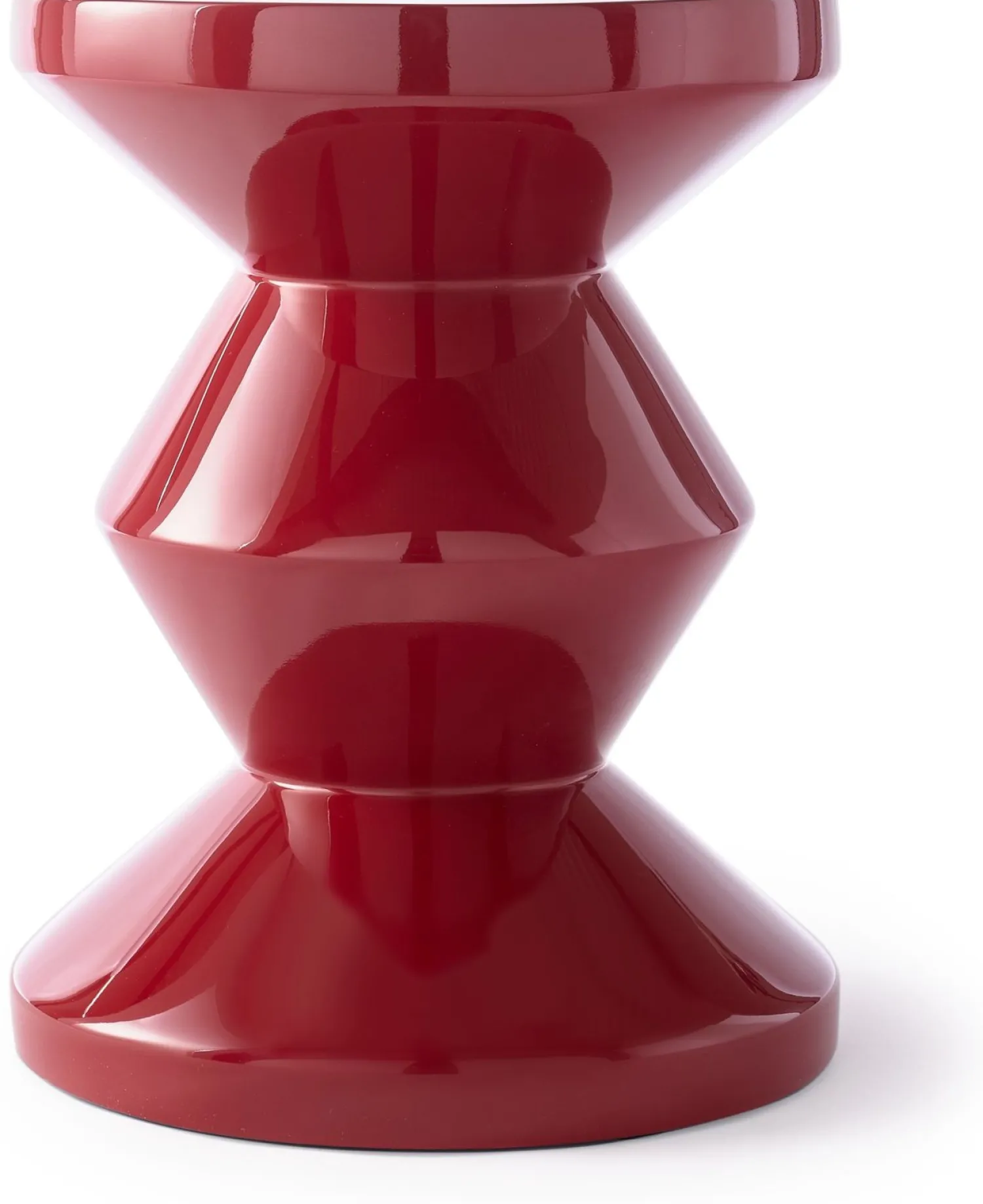 Ronde Bijzettafels-POLSPOTTEN Zig Zag Bijzettafel Ruby Red