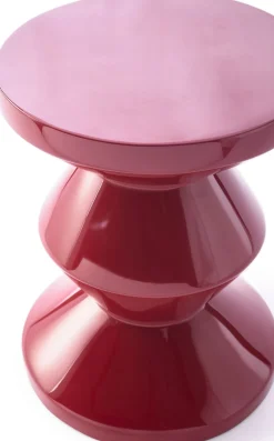 Ronde Bijzettafels-POLSPOTTEN Zig Zag Bijzettafel Ruby Red