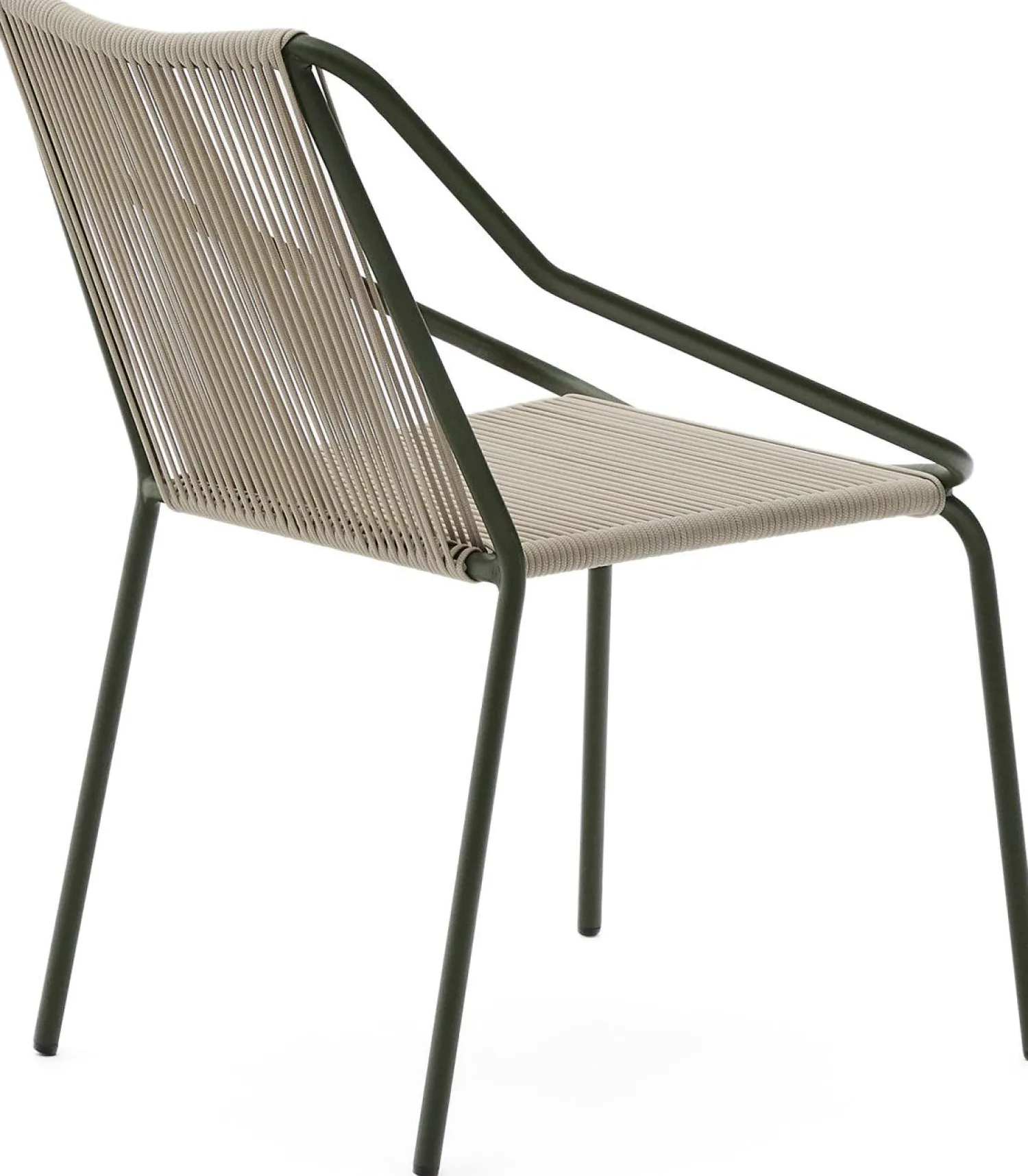 Tuinstoelen-Kave Home Zivia Tuinstoel Donkergroen, Beige