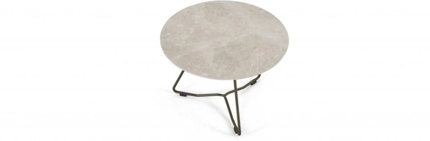 Ronde Bijzettafels-Montèl Zoe Small Bijzettafel Cream Navona